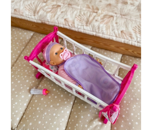 WOOPIE ROYAL Zestaw XL Opiekunka Lalka Jednorożec z Kołyską i Zestawem do Karmienia