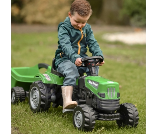 WOOPIE Traktor na Pedały Big PowerTrac z Przyczepą XXL