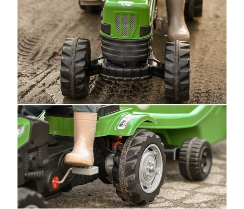 WOOPIE Traktor na Pedały Big PowerTrac z Przyczepą XXL