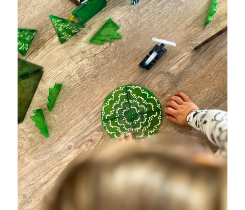 WOOPIE Klocki Magnetyczne Konstrukcyjne 3D Zestaw Edukacyjny Rzadkie Zwierzęta 45el.