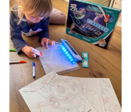 WOOPIE Magnetyczna Tablica 3D Podświetlenie LED do Rysowania