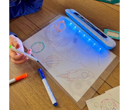 WOOPIE Magnetyczna Tablica 3D Podświetlenie LED do Rysowania