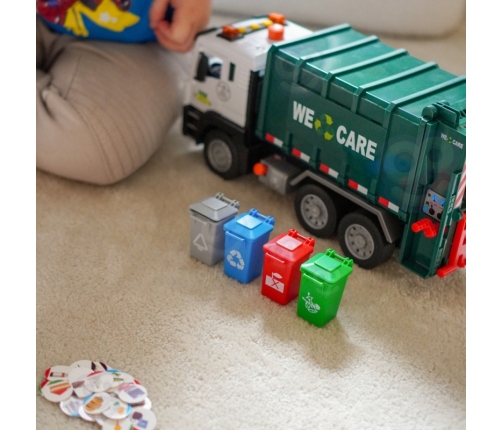 WOOPIE Śmieciarka Ciężarówka Segregacja Śmieci - skala 1:10