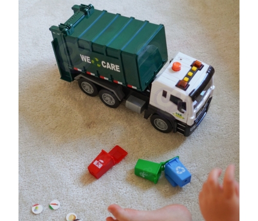 WOOPIE Śmieciarka Ciężarówka Segregacja Śmieci - skala 1:10