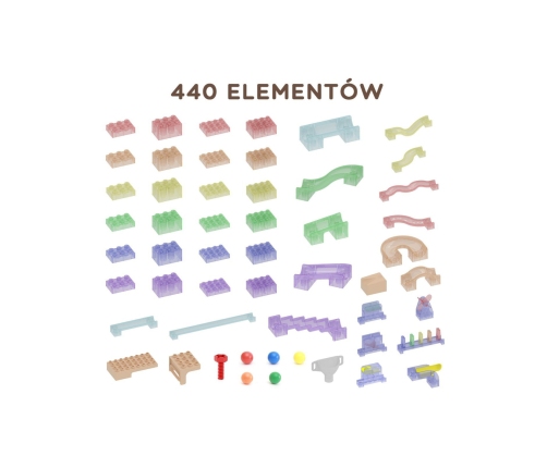 MASTERKIDZ Zestaw Konstrukcyjny Tor dla Piłek Tablica STEM 440elementów