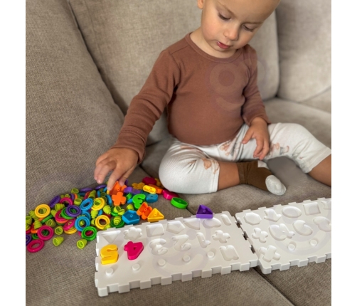 WOOPIE Układanka Montessori Sorter Trening Mózgu Literki Cyferki 139 el