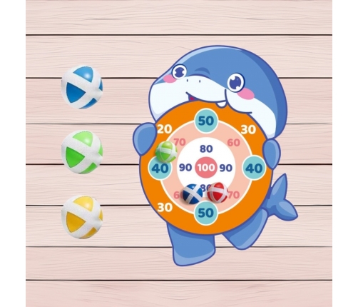 WOOPIE Gra Zręcznościowa w Rzutki na Rzepy Tarcza Rekin