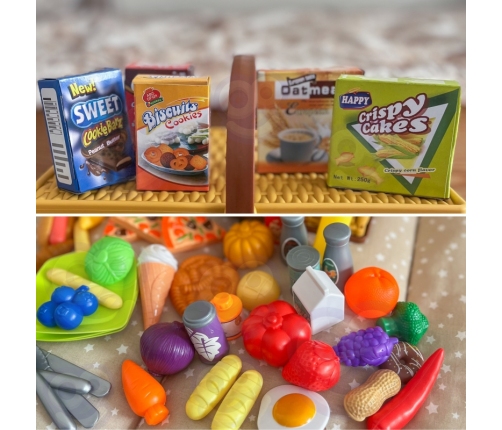 WOOPIE Kosz Piknikowy Owoce Warzywa Fast Food Zestaw XXL 103el.