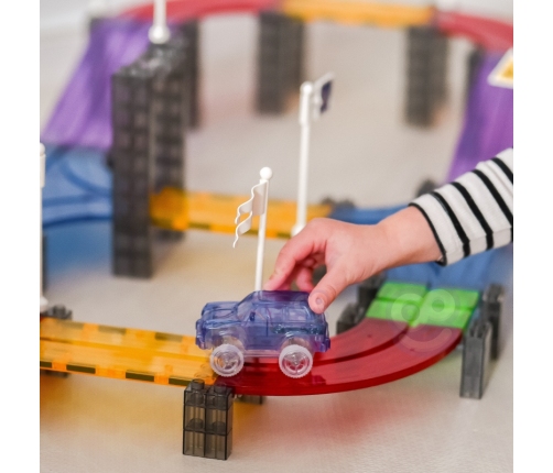 WOOPIE Magnetyczny Tor Samochodowy Wyścigowy + Autko 137 El.