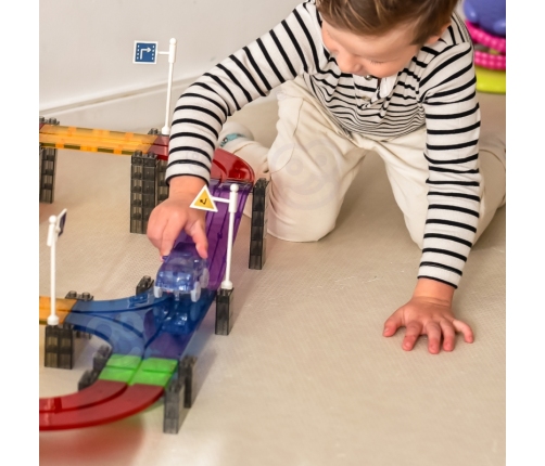 WOOPIE Magnetyczny Tor Samochodowy Wyścigowy + Autko 76 el.