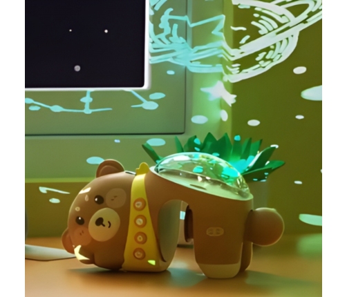 WOOPIE BABY Projektor Gwiazd Rzutnik Lampka Nocna dla Dzieci Miś