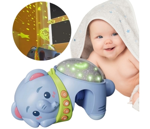 WOOPIE BABY Projektor Gwiazd Rzutnik Lampka Nocna dla Dzieci Słonik