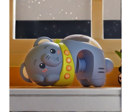 WOOPIE BABY Projektor Gwiazd Rzutnik Lampka Nocna dla Dzieci Słonik