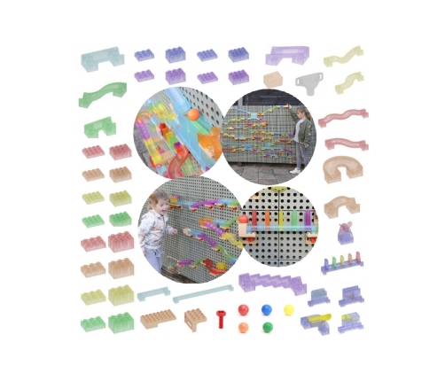 MASTERKIDZ Zestaw Konstrukcyjny Tor dla Piłek Tablica STEM 440elementów