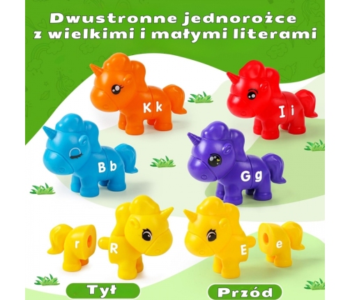 WOOPIE Figurki Montessori Zestaw Edukacyjny Jednorożce do Składania 