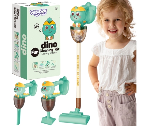WOOPIE Interaktywny Odkurzacz Dino 3w1 Funkcja Ssania Światło Dźwięk