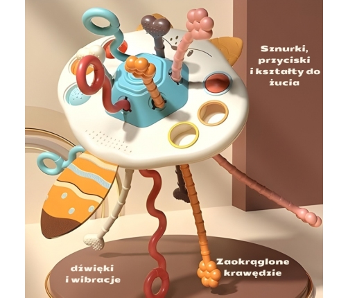 WOOPIE BABY Zabawka Sensoryczna Montessori Gryzak Grzechotka Wielofunkcyjny Lis