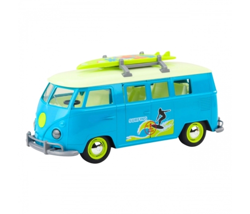 WOOPIE Samochód Bus Surfing Klasyczny Niebieski Ze Światłem I Dźwiękiem Model