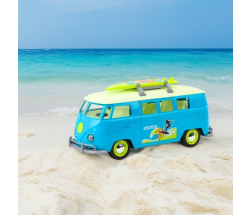 WOOPIE Samochód Bus Surfing Klasyczny Niebieski Ze Światłem I Dźwiękiem Model