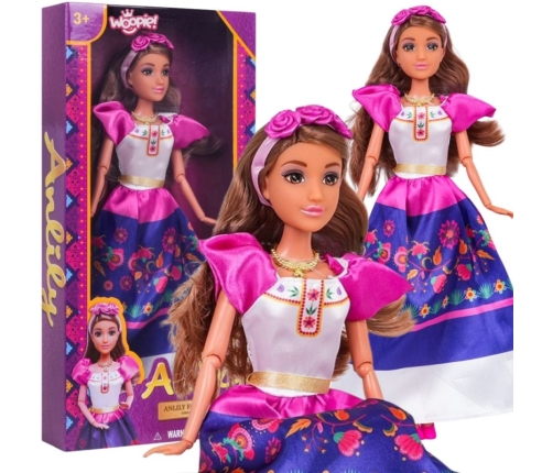 WOOPIE ROYAL Lalki Kobiety Świata Lily Meksykanka Tradycyjny Strój Kwietny Wzór