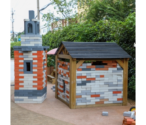 CLASSIC WORLD EDU Mega Klocki Cegiełki EVA 90 szt. Konstrukcyjne Miękkie do Budowania