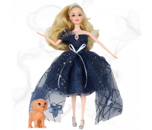 WOOPIE ROYAL Lalka Emi w Koronie i Czarnej Sukni Piesek