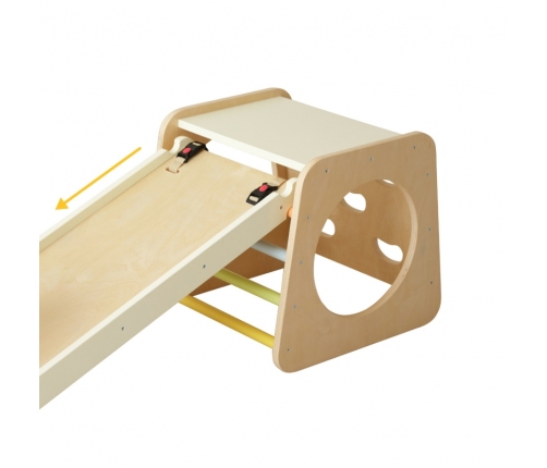 CLASSIC WORLD Drewniany Zestaw Wspinaczkowy Trójkąt Montessori 5w1 - Plac Zabaw Siłownia Indoor dla Dzieci