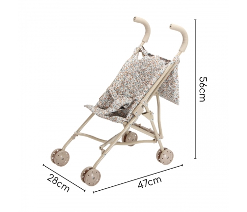 WOOPIE ROYAL Wózek dla Lalek Spacerówka Vintage Flower