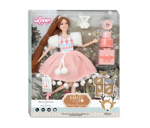 WOOPIE ROYAL Lalka Emi Świąteczna Księżniczka z Misiem