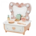 TOOKY TOY Drewniana Toaletka Motyl Akcesoria Lustro z Oświetleniem LED + Kosmetyki