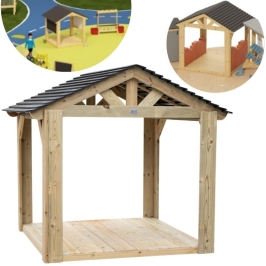 CLASSIC WORLD EDU Duży Drewniany Domek Altana Plac Zabaw CLASSIC WORLD EDU Duży Drewniany Domek Altana Plac Zabaw