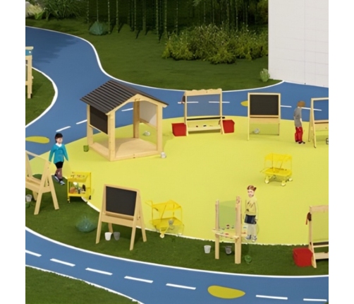 CLASSIC WORLD EDU Duży Drewniany Domek Altana Plac Zabaw