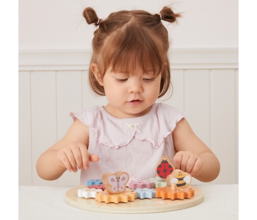 VIGA PolarB Drewniane Kolorowe Koła Zębate Montessori