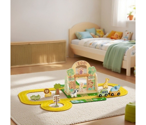 TOOKY TOY Zestaw Mini ZOO Przenośny Zestaw Torba Zwierzęta