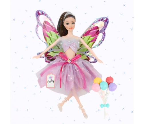 WOOPIE ROYAL Lalka Emi Wróżka z Kolorowymi Skrzydłami i Balonami