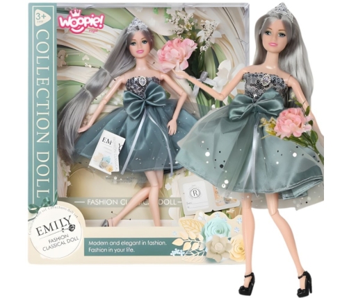 WOOPIE ROYAL Lalka Emi w Eleganckiej Sukni Tiulowej z Kokardą i Bukietem