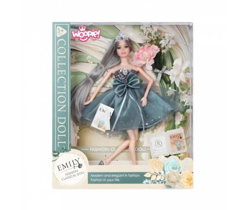 WOOPIE ROYAL Lalka Emi w Eleganckiej Sukni Tiulowej z Kokardą i Bukietem