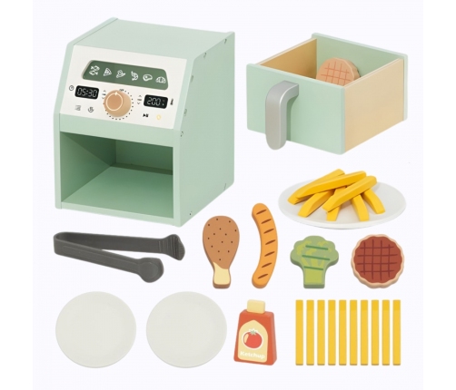 TOOKY TOY Drewniany Air Fryer Frytkownica Beztłuszczowa