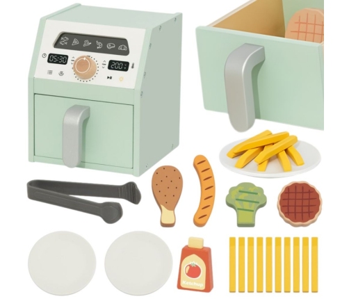 TOOKY TOY Drewniany Air Fryer Frytkownica Beztłuszczowa