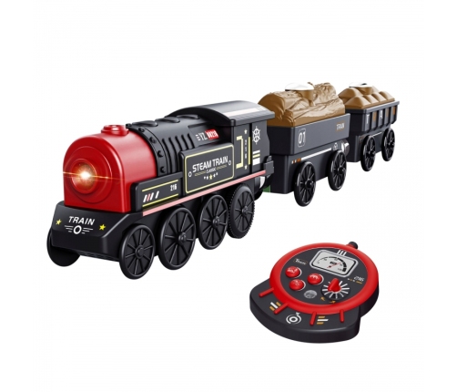 WOOPIE Lokomotywa Elektryczna Zdalnie Sterowana Kolejka Retro Wagony 4 el.