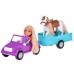 WOOPIE ROYAL Lalka Niki Zestaw z Koniem Samochodem i Przyczepą