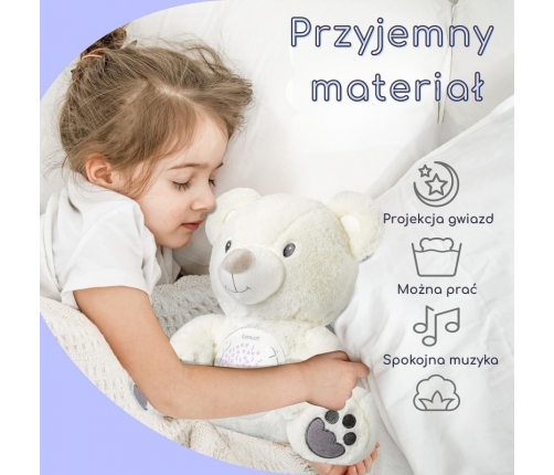 WOOPIE BABY Przytulanka Miś z Projektorem Uspokajacz 15 Melodii