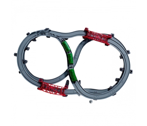 WOOPIE Nowoczesna Kolejka Elektryczna Tor XXL Lokomotywa Cargo Zestaw 128 el.