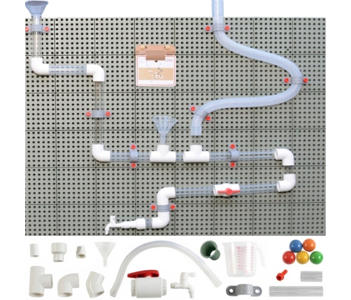 MASTERKIDZ System Rur Do Tablicy STEM 84 Elementów Tor Wodny Kulkowy