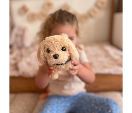 WOOPIE Piesek Interaktywny Pluszak z Kością Bichon Golden Retriever