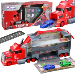WOOPIE Zestaw Ciężarówka Laweta Garaż Tor Wyścigowy WOOPIE Zestaw Ciężarówka Laweta Garaż Tor Wyścigowy