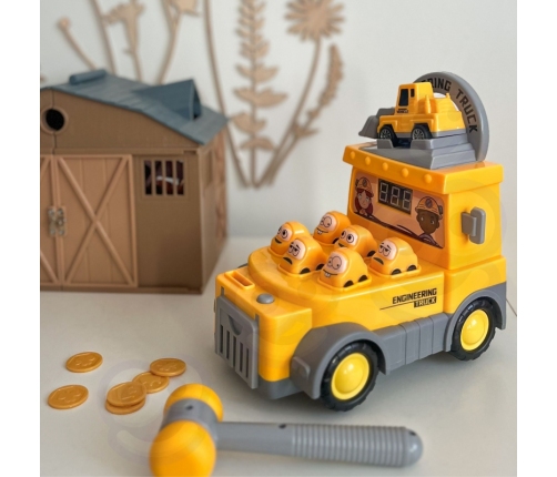 WOOPIE Gra Zręcznościowa Uderz Młotkiem Wbijak Plac Budowy z Akcesoriami