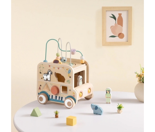 WOOPIE GREEN Drewniana Kostka Aktywności Samochód Terenowy Safari FSC