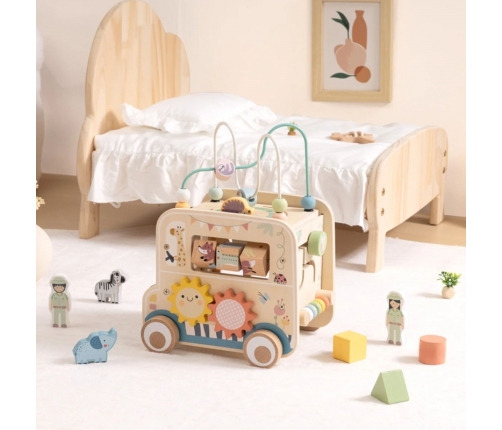 WOOPIE GREEN Drewniana Kostka Aktywności Samochód Terenowy Safari FSC