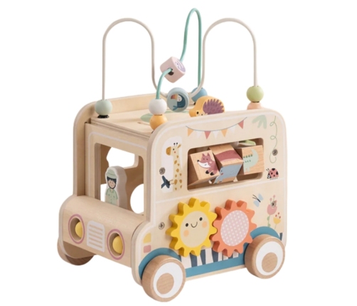 WOOPIE GREEN Drewniana Kostka Aktywności Samochód Terenowy Safari FSC